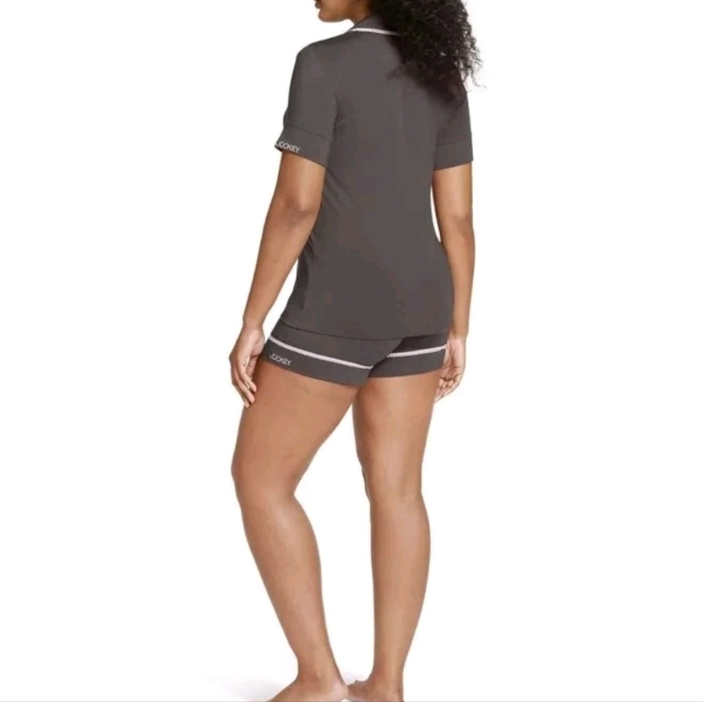 Jockey Women's Charcoal Short Sleeve Pajama Set - Picture 2 of 5